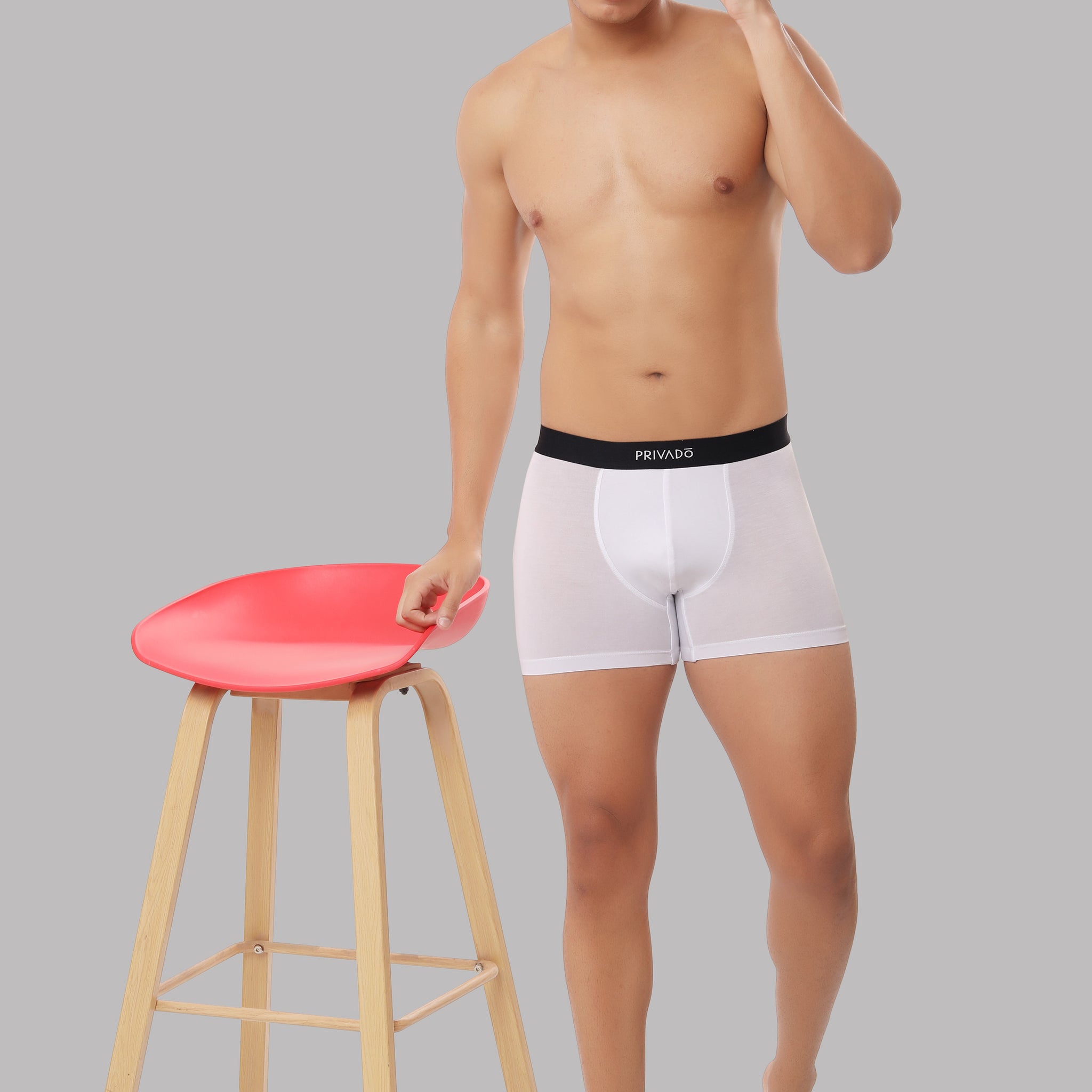 Plush Modal Trunks - Lucent White