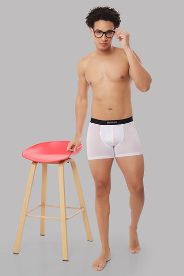 Plush Modal Trunks - Lucent White