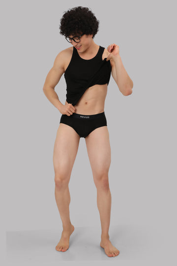 Plush Modal Briefs - Onyx Black