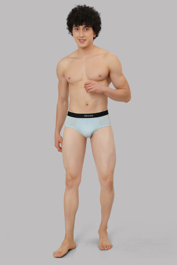 Bionic Bamboo Briefs - Blue Snow