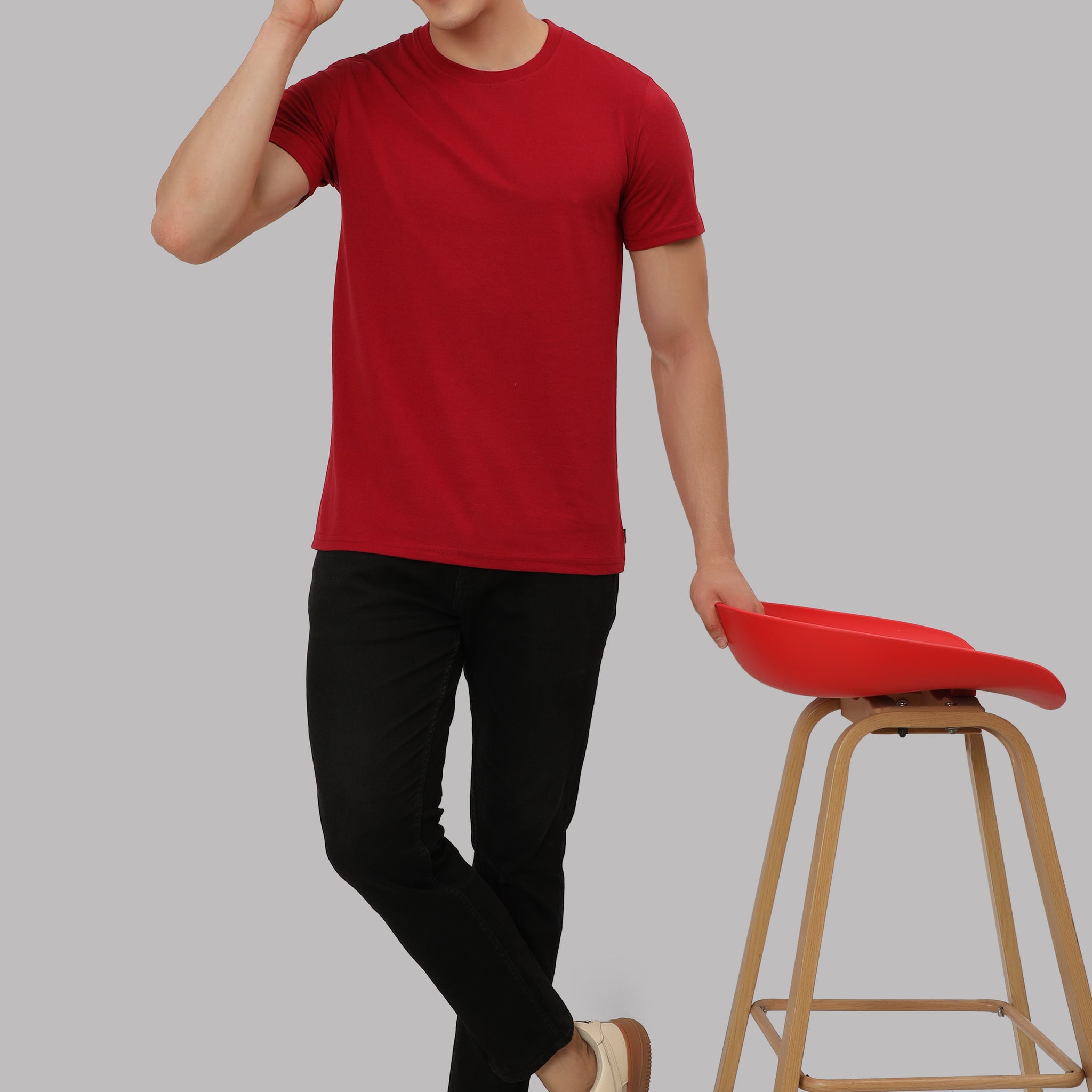 All-Day Lounge T-Shirts - Red Salsa