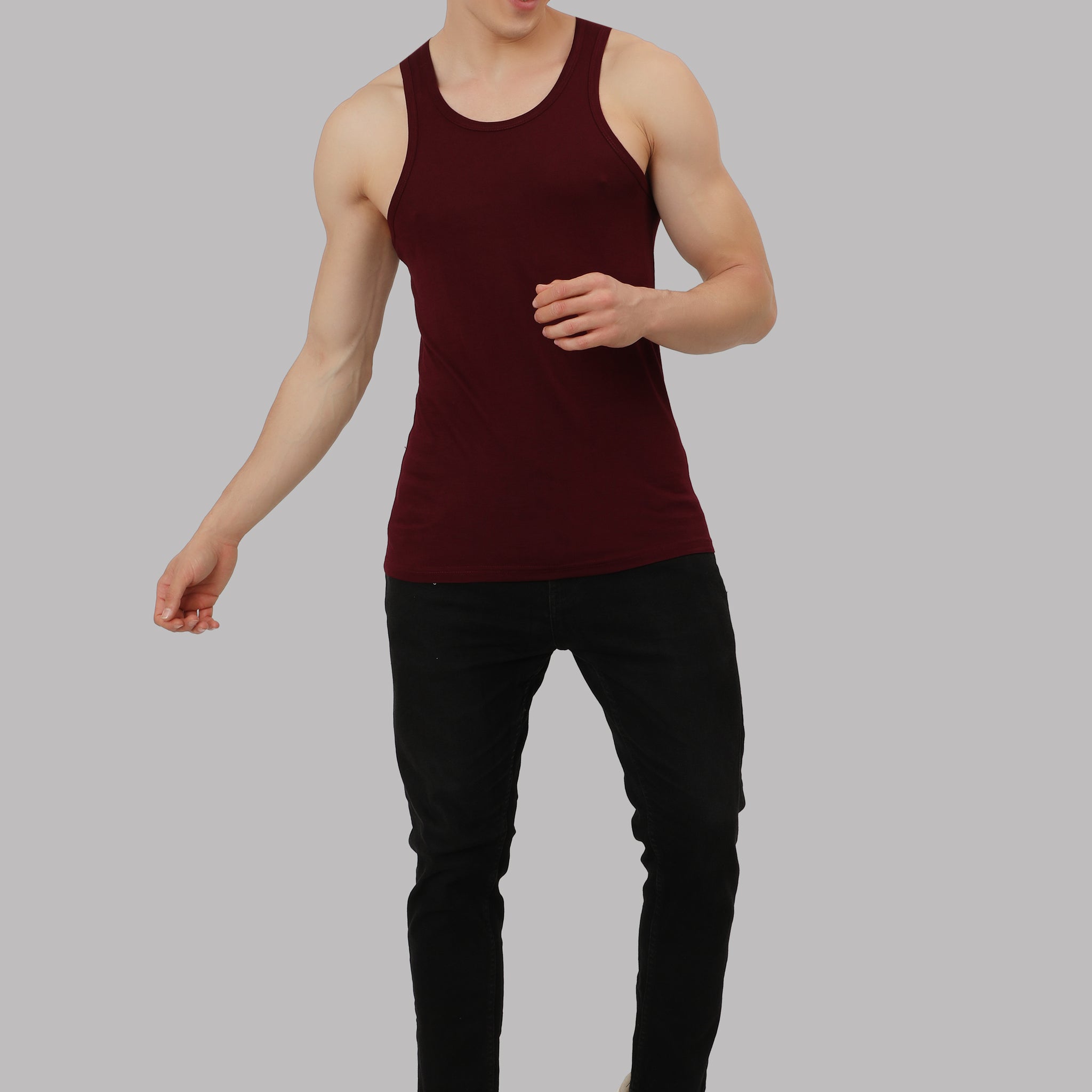 Silken Bamboo Vest - Zinfandel