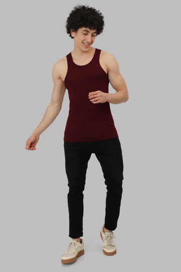 Silken Bamboo Vest - Zinfandel